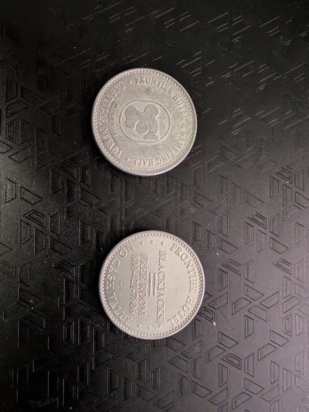 two Frontier Hotel Vintage free Room Token